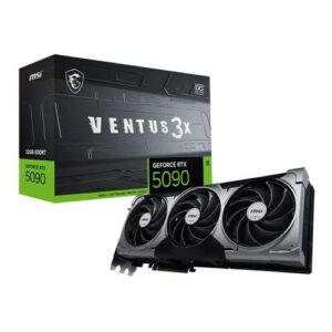 MSI NVIDIA GeForce RTX 5090 VENTUS 3X Overclocked Triple Fan 32GB GDDR7 PCIe 5.0 Graphics Card
